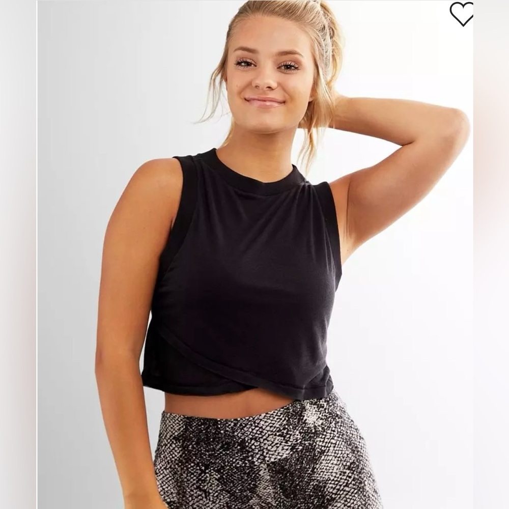 Free People FP MOVEMENT Women's Cutie Buti Tank Top Black Combo M